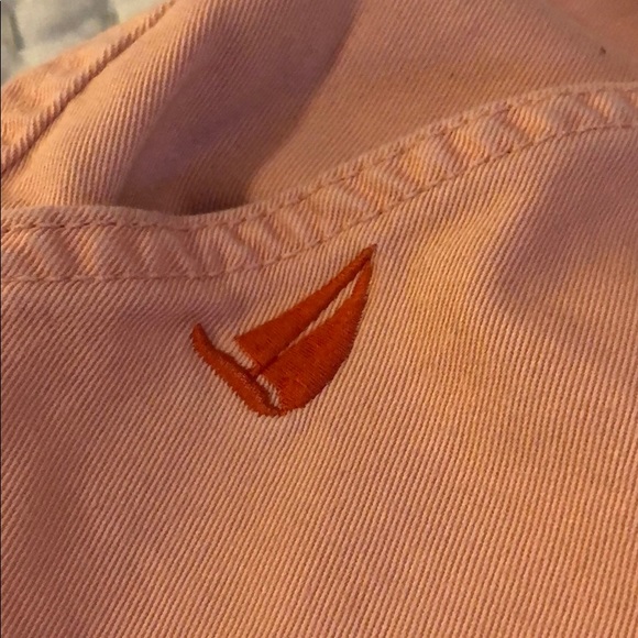 Peach Chino Shorts + Orange Embroidered Sailboats - Picture 3 of 5